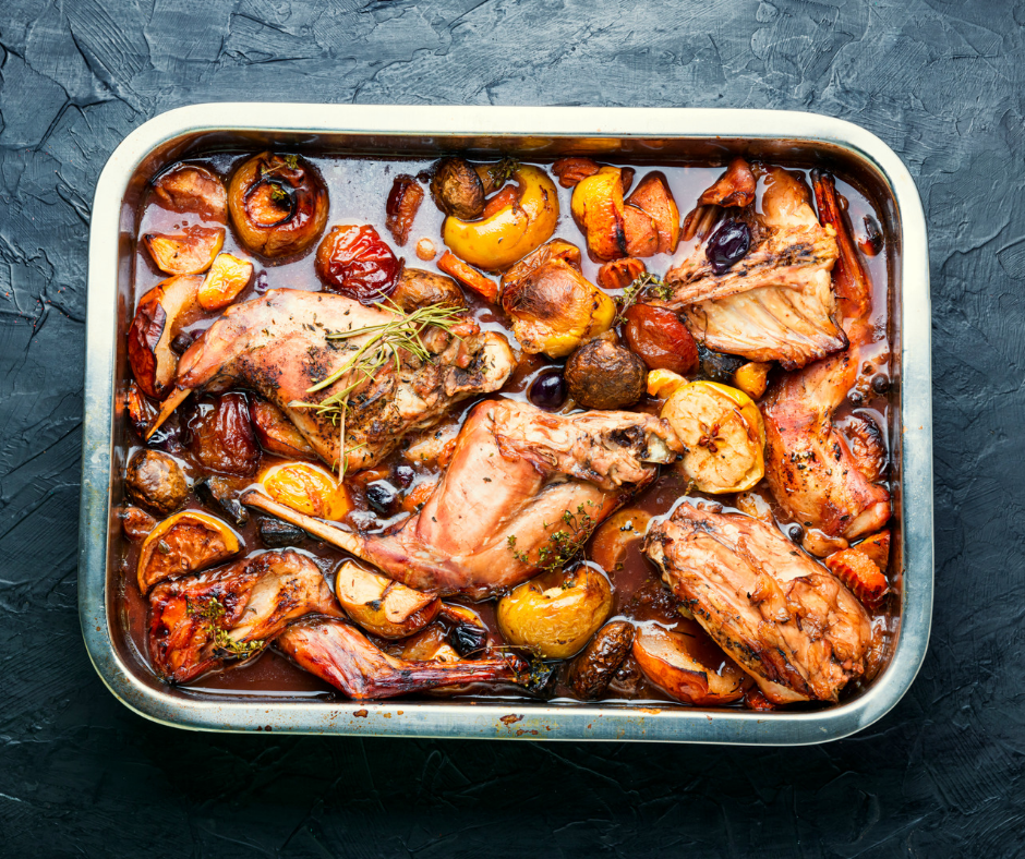 Lapin rôti aux pruneaux