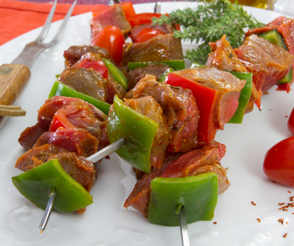 Brochette de boeuf français mariné aux poivrons verts x6 ±1kg main image 0