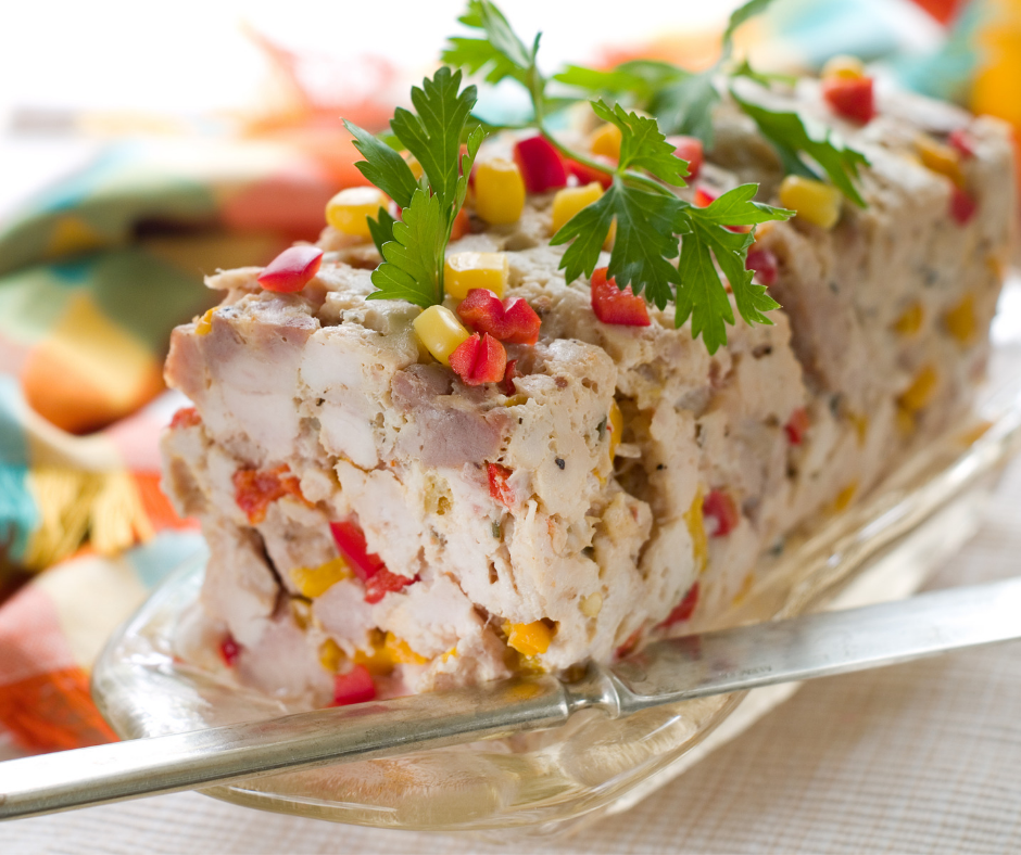 Terrine de poulet au maïs et tomates séchées