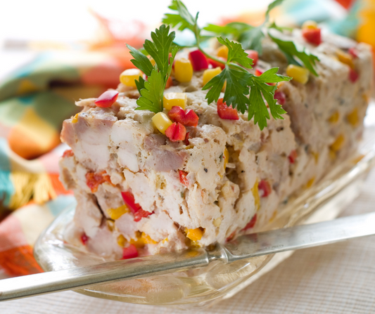 Terrine de poulet au maïs et tomates séchées