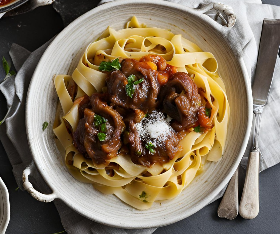 Osso buco aux tagliatelles