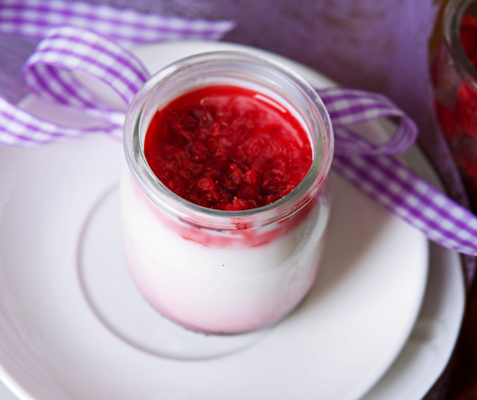 Panna cotta au coulis de framboises et speculoos (mardi/mercredi)