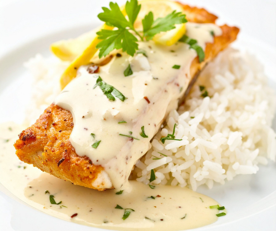 Poisson au beurre blanc, câpres et ratatouille