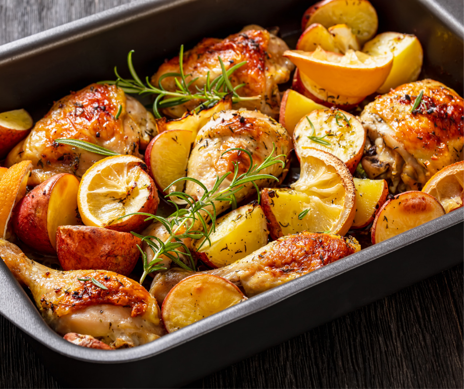 Poulet rôti aux légumes