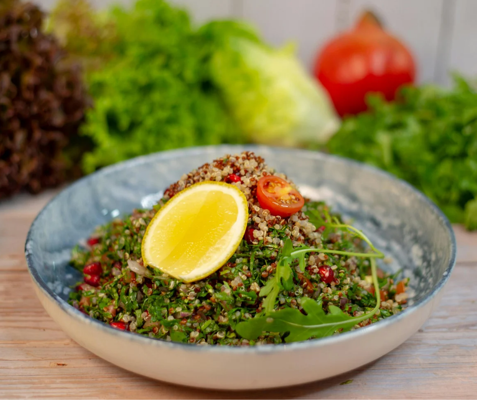 Salade de poulpe, quinoa et légumes grillés