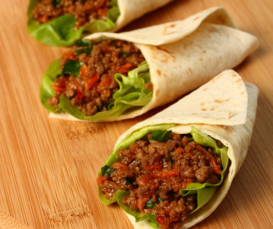 Tortillas au boeuf et légumes