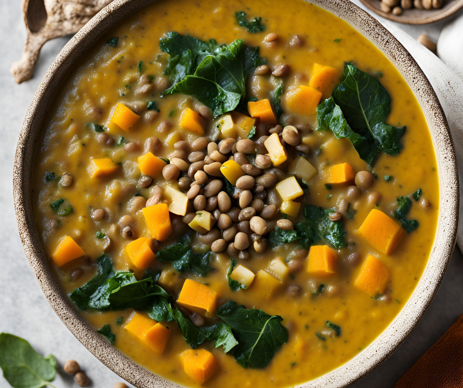 Velouté de topinambours aux cèpes et lentilles (VEGE)